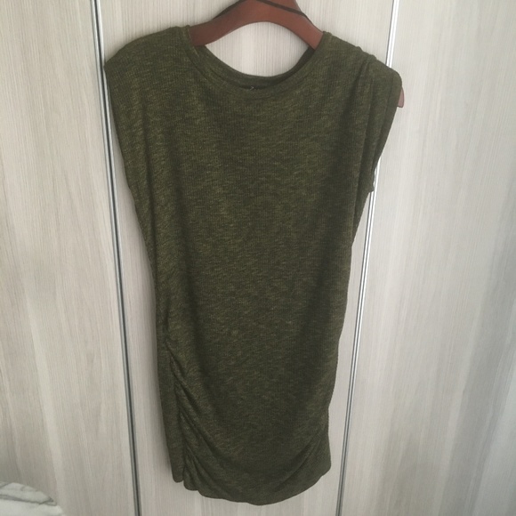 Zara Dresses & Skirts - Zara Olive Green rib stretch sleeveless mini dress